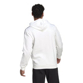 Adidas hoodie strepen logo "Essentials fleece" wit